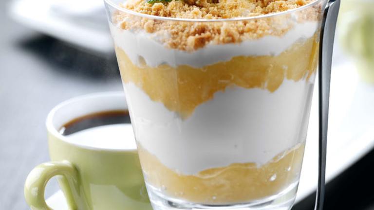 Granny Smith Apple and FAGE Total Syllabub Crumble created by Fage Total Greek Yo