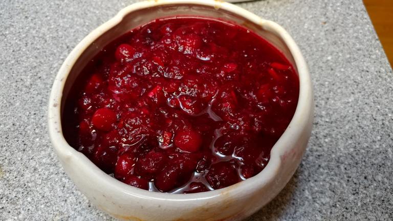Fresh Cranberry Sauce With Mandarin Oranges created by steve