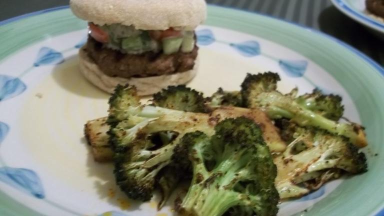 Hungry-Man Bloody-Mary Burgers and Spicy Broccoli created by rpgaymer