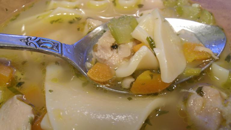 Rich Chicken Soup With Fresh Noodles Created by Catnip46