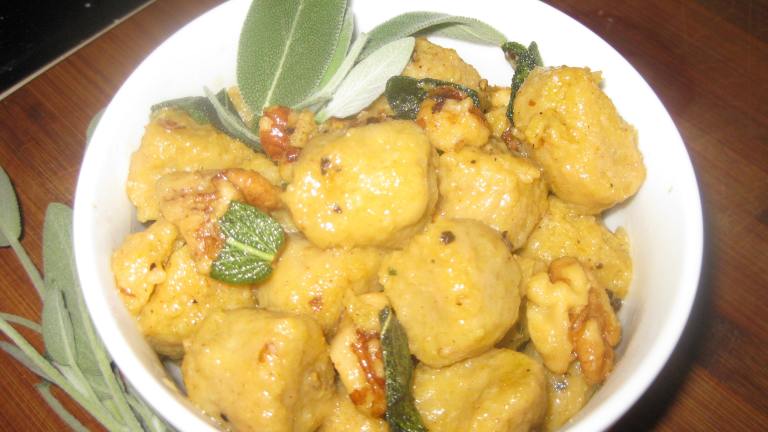 Northern Italian Pumpkin Gnocchi With Sage Butter Created by La Dilettante