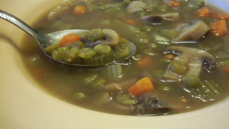 Mushroom and Split Pea Soup Created by Parsley