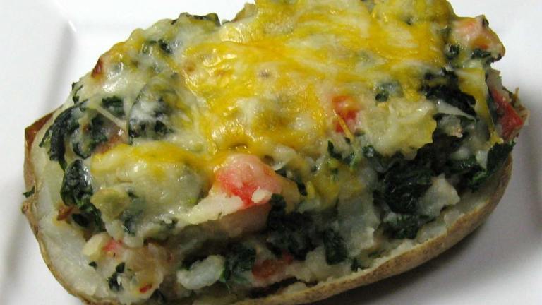 Stuffed Potatoes With Kale and Red Pepper Created by dianegrapegrower