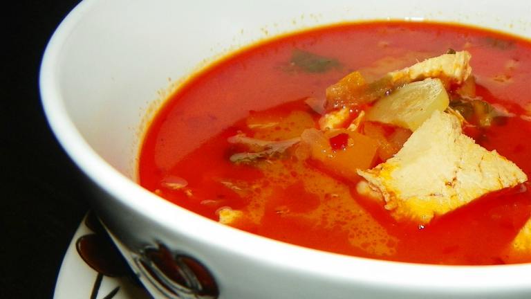 Red Curry Coconut Chicken Soup Created by Baby Kato