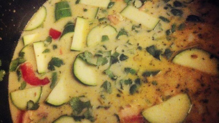 Red Curry Coconut Chicken Soup Created by equine_woman