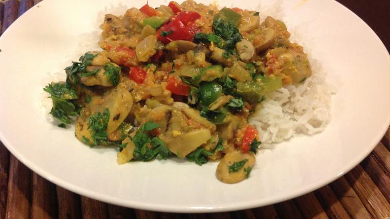 Mushroom Tikka Masala created by Dr. Jenny