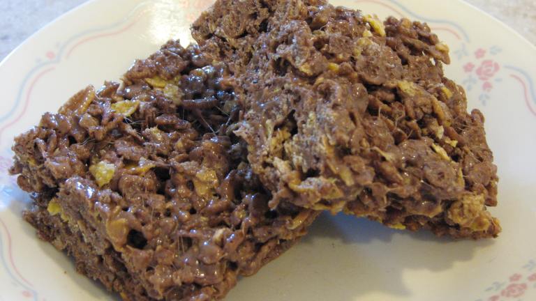 Chocolate Peanut Butter Cereal Treats Created by MarthaStewartWanabe