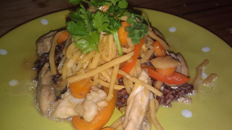 Stir-Fried Honey-Ginger Chicken With Peppers created by Satyne