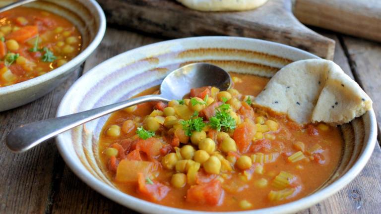 Moroccan Chickpea Soup Created by French Tart