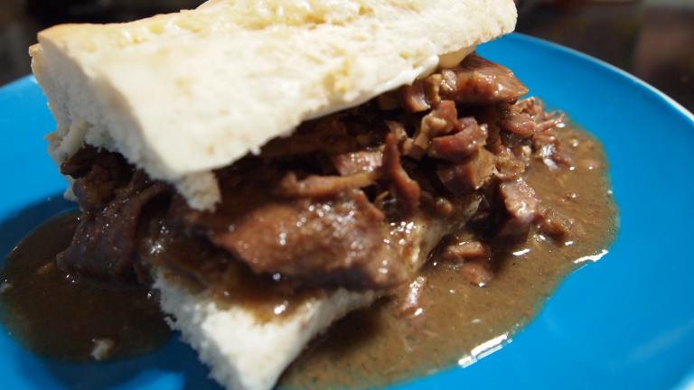 Roast Beef Po’ Boy With Debris Gravy Recipe created by Random Rachel