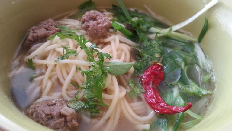 Quicker Pho With Meatballs - Vietnam created by threeovens