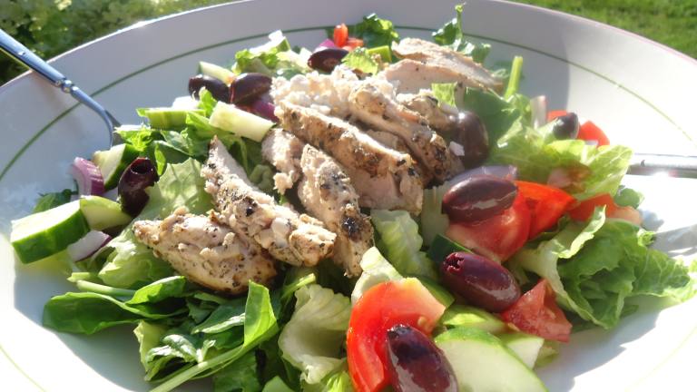 Grilled Greek Chicken Salad Created by LifeIsGood
