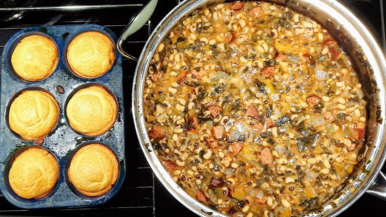black eyed peas with stewed tomatoes food image