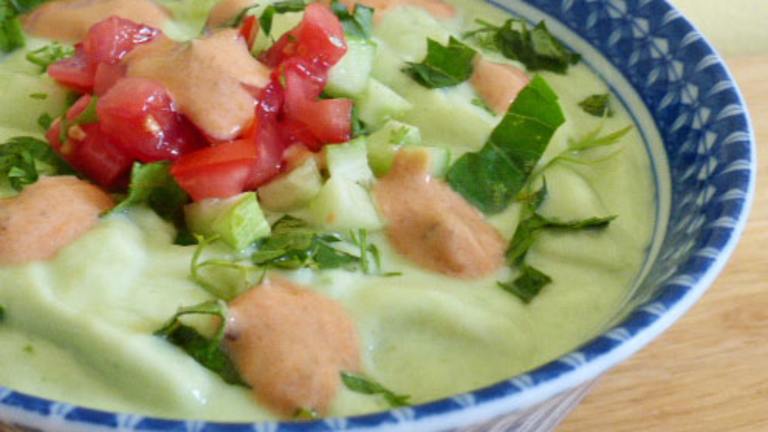 Icy Cold Avocado and Cucumber Soup Created by Rita1652