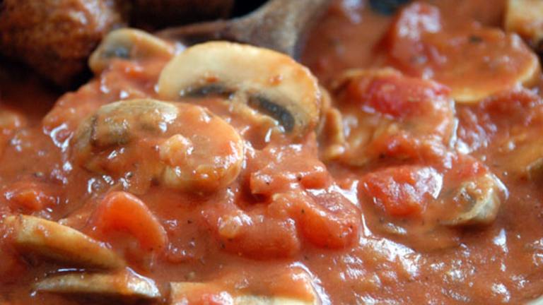 Pasta With Mushroom Tomato Sauce Created by -Sylvie-