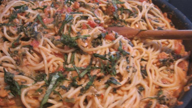 Creamy Tomato and Spinach Pasta Created by Lynn in MA