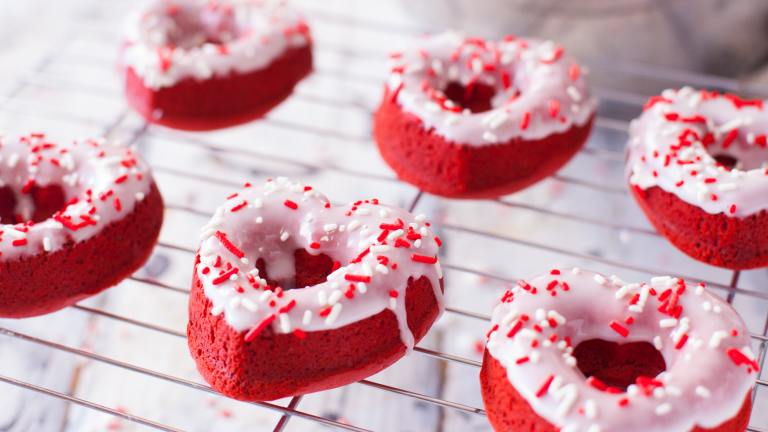 Baked Red Velvet Donuts Created by DianaEatingRichly