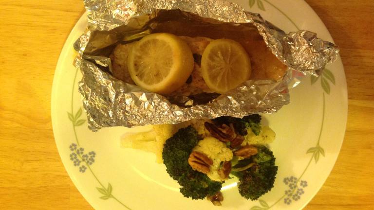 Baked Salmon With Lemon and Capers Created by SunLi