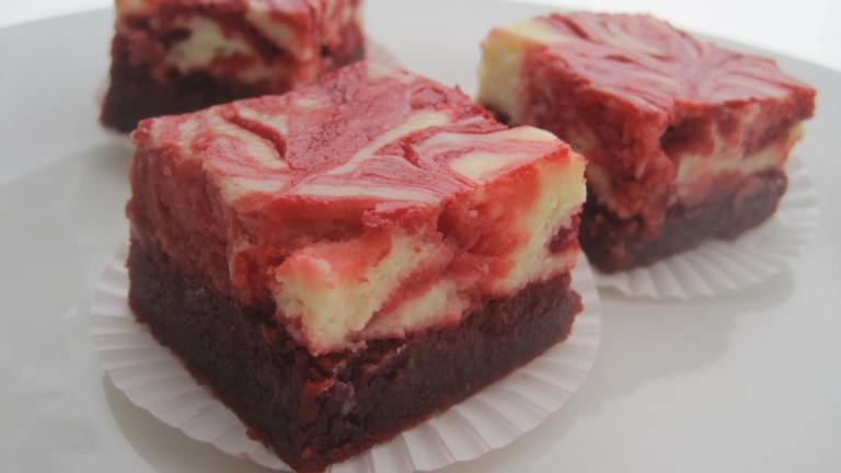 Red Velvet Cheesecake Swirl Brownies Created by Lynn in MA