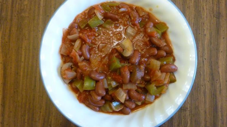 Kidney Bean Chili With Green Pepper Created by Anne Sainz
