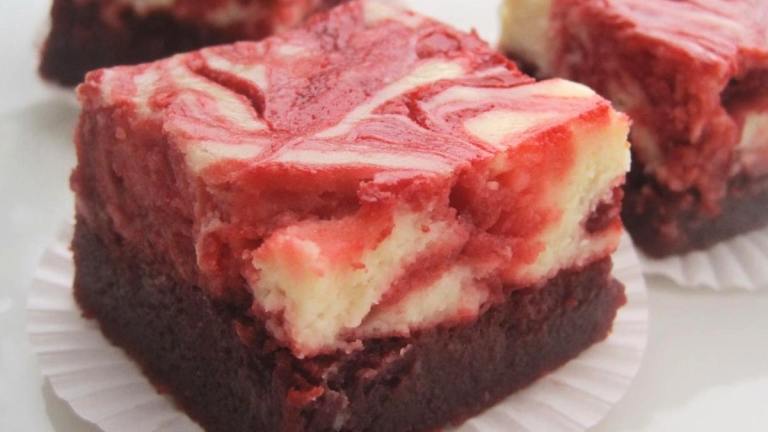 Red Velvet Cheesecake Swirl Brownies Created by Lynn in MA