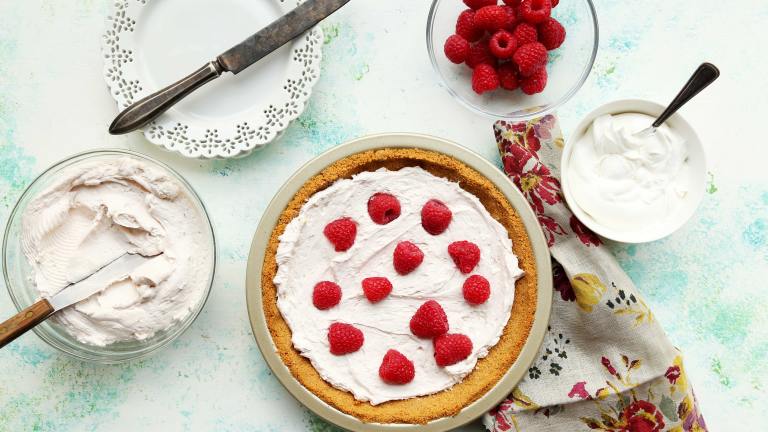 Raspberry and Cream Frozen Yogurt Pie Created by Jonathan Melendez 