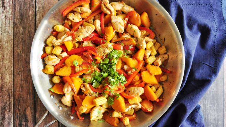 Caramelised Chicken and Pumpkin Stir-fry created by SharonChen