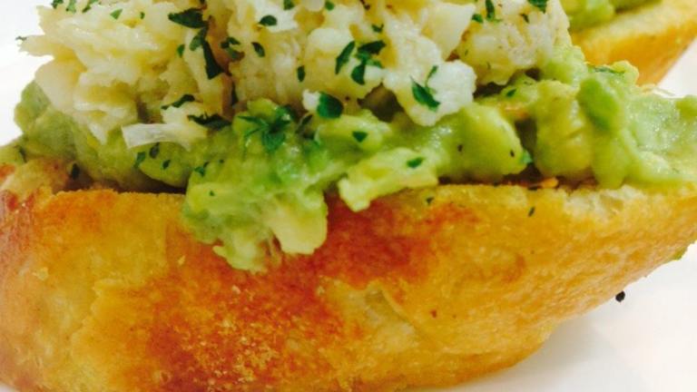 Lump Crabmeat and Avocado Crostini created by Tiffany D.