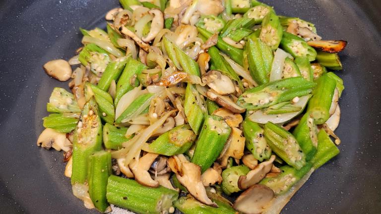 Okra, Onions, and Mushrooms Created by George W.