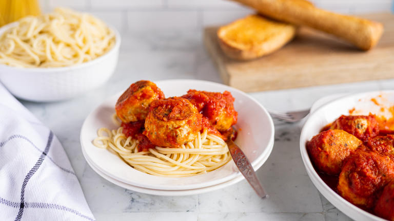 Chicken Meatballs For Spaghetti and Meatballs Created by LimeandSpoon