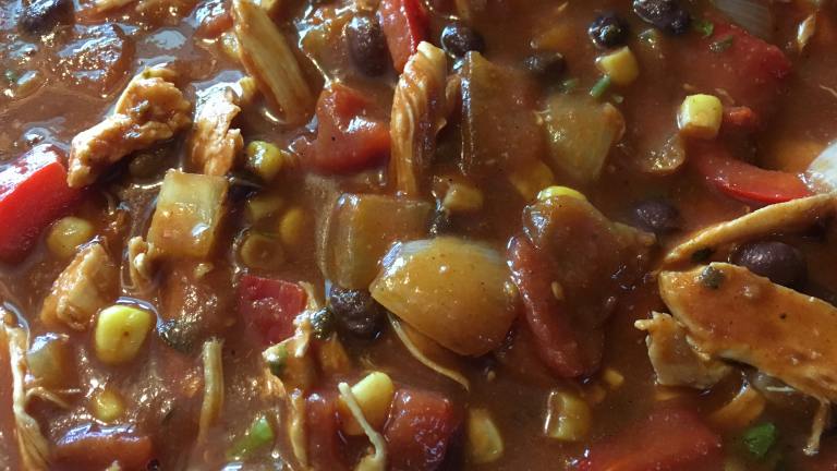 Southwestern Style Slow Cooker Red Chicken Chili Created by Emily Jane