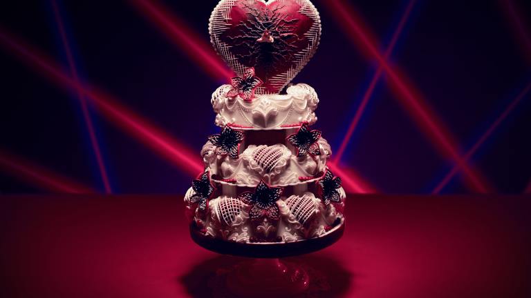 Stranger Things Red Velvet Valentine Cake created by ChristineMcConnell