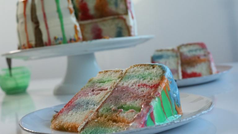 Rainbow Poke Cake Created by Food.com