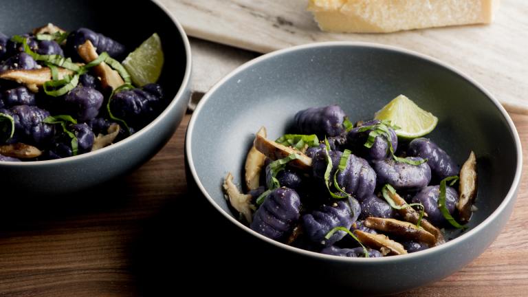 Purple Gnocchi With Shiitake Mushrooms Created by Food.com