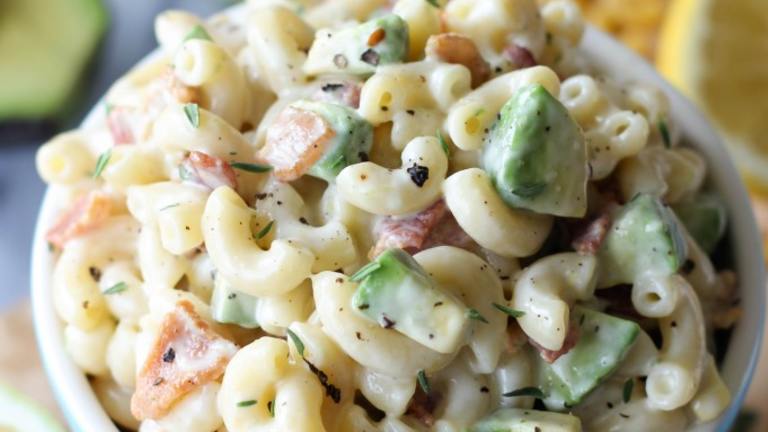 Bacon and Avacado Pasta Salad Created by Ginger Cook