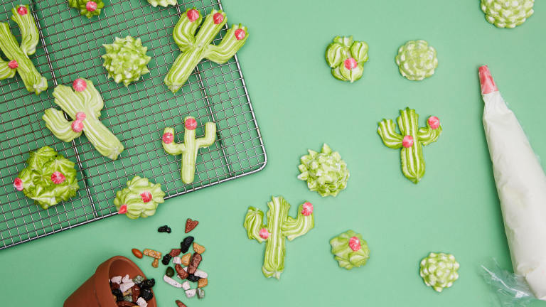 Cactus Meringues Created by Food.com