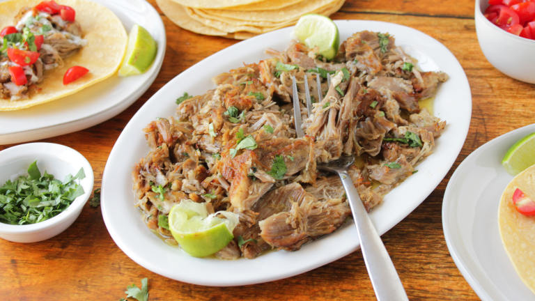 Instant Pot or Slow Cooker Pork Carnitas Created by DeliciousAsItLooks