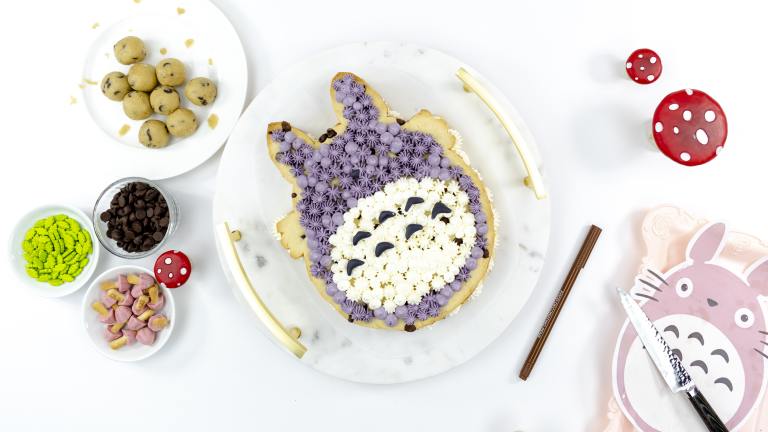 Totoro Chocolate Chip Cookie Cake Created by roxstarbakes