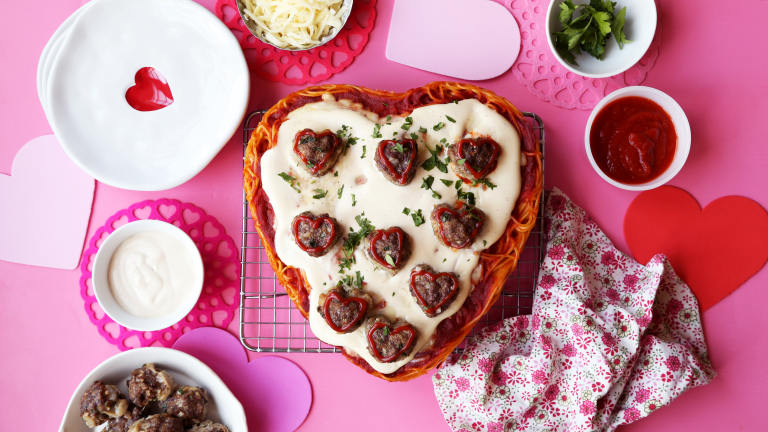 Romantic Heart Spaghetti Cake Created by Jonathan Melendez 