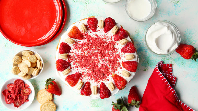 Strawberry Eclair Ice Cream Cake Created by Jonathan Melendez 