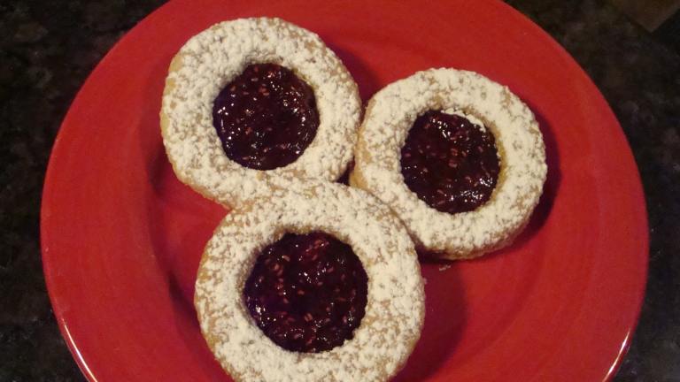 Raspberry Linzer Cookies created by Carols Kitchen