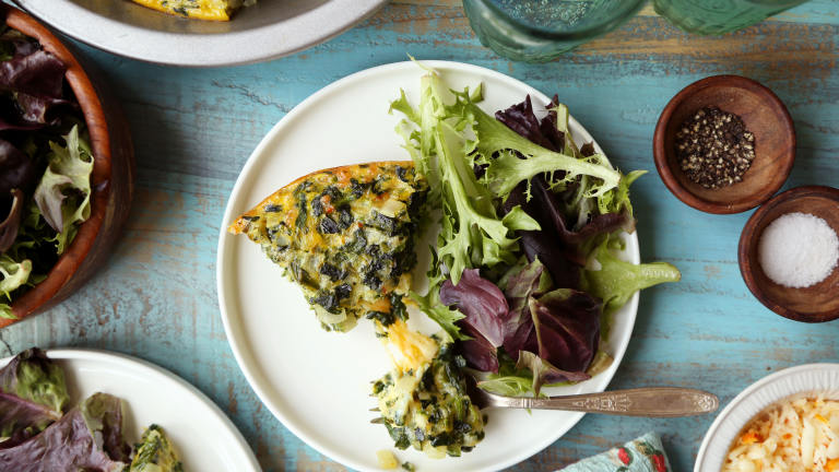 Crustless Spinach Quiche Created by Jonathan Melendez 