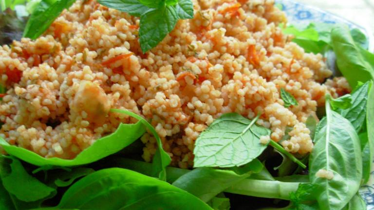 Tomato and Basil Couscous Salad Created by French Tart