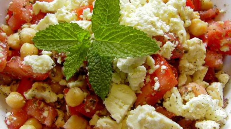 Chickpea, Cherry Tomato, and Feta Salad created by JustJanS