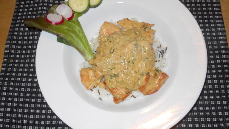 Chicken with Mustard and Tarragon Cream Sauce Created by Daisy D Petals