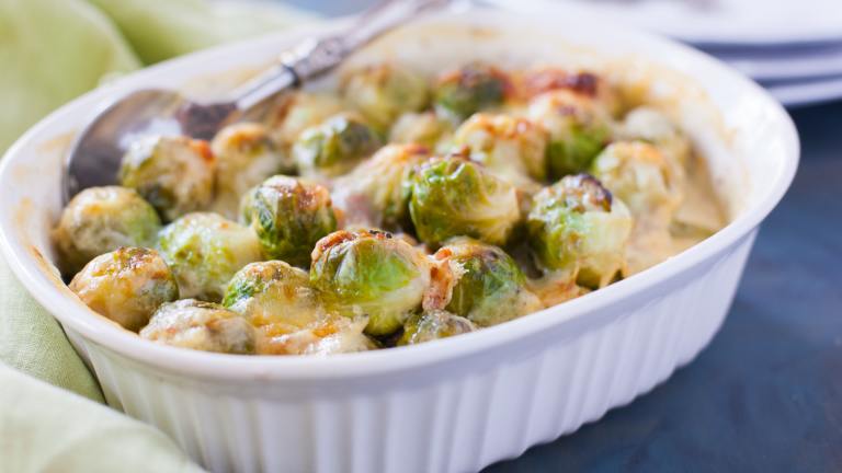 Gratin of Brussels Sprouts Created by DianaEatingRichly
