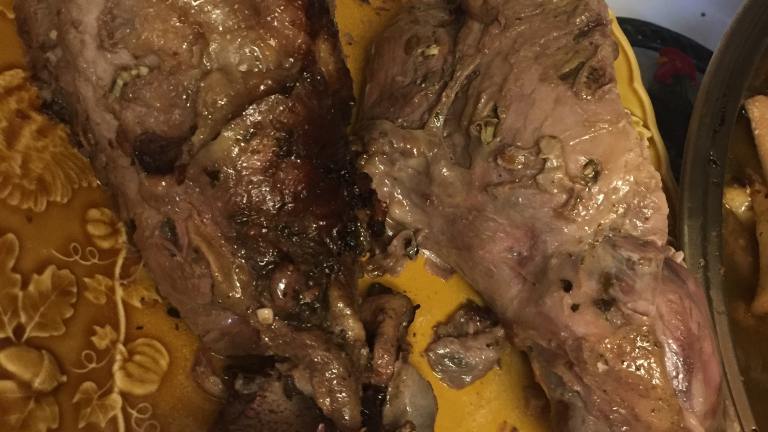 Greek Roast Leg of Lamb with Potatoes Created by Dessert Rose