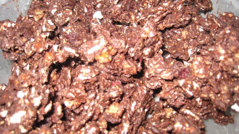 chocolate matzoh clusters created by karen