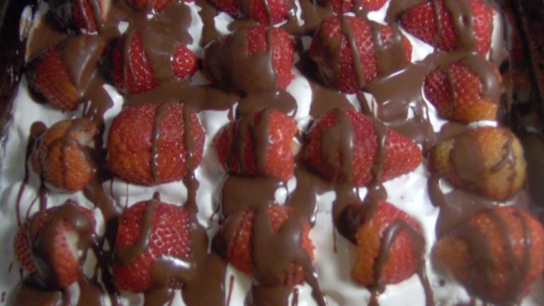 Strawberry Brownie Dessert created by Sharon123