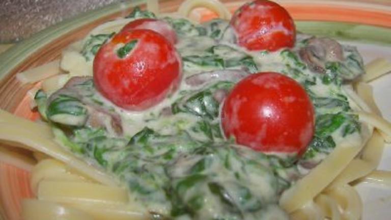 Fettuccine With Spinach Cream Sauce created by gertc96